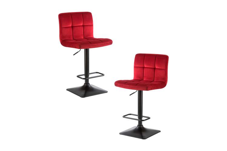 Набор 2 шт Стул барный DOBRIN DOMINIC, бордо велюр (MJ9-43)