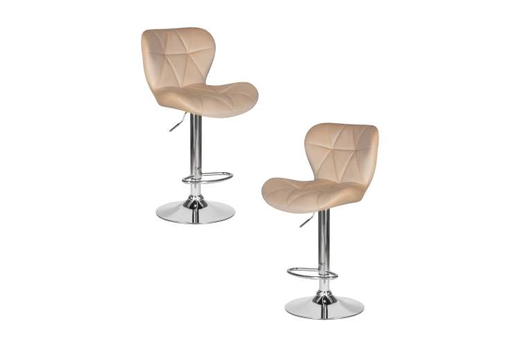 Набор 2 шт Стул барный DOBRIN BARNY, бежевый велюр (MJ9-10)