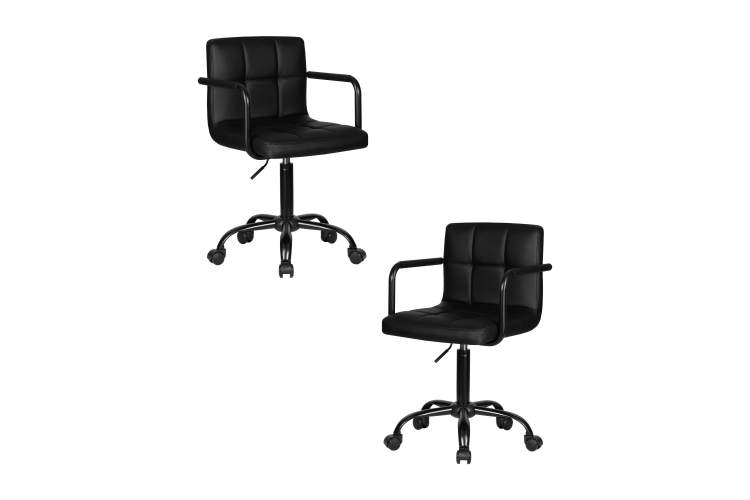 Набор 2 шт Офисное кресло для персонала DOBRIN TERRY BLACK, чёрный