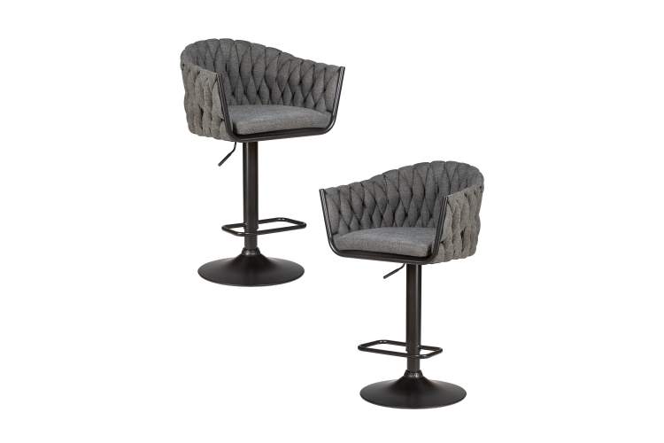 Набор 2 шт Стул барный DOBRIN LEON, графитовая ткань (LAR-275-21)