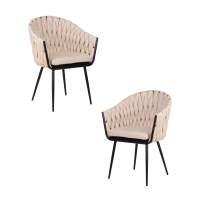 Набор 2 шт Стул обеденный DOBRIN MATILDA, бежевая ткань (LAR 275-1)