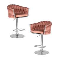 Набор 2 шт Стул барный DOBRIN MARCEL, пудрово-розовый велюр (MJ9-32)