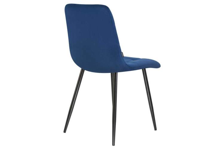 Стул обеденный DOBRIN ALEX, черные матовые ножки, темно-синий велюр (V108-67)-3