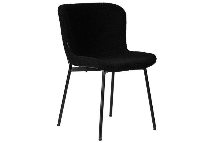 Стул обеденный DOBRIN MILO, черные ножки, черный букле (UF992-12)