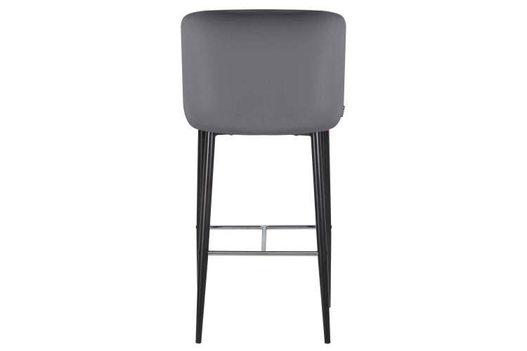 Набор 2 шт Стул барный DOBRIN CHRISTIAN'75, черные ножки, темно-серый велюр (V108-91)-5