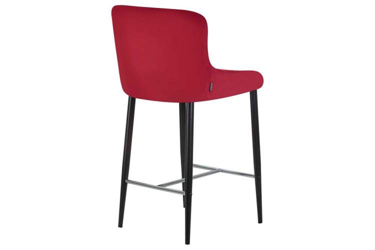 Стул полубарный DOBRIN CHRISTIAN'65, черные ножки, бордовый велюр (V108-85)-3