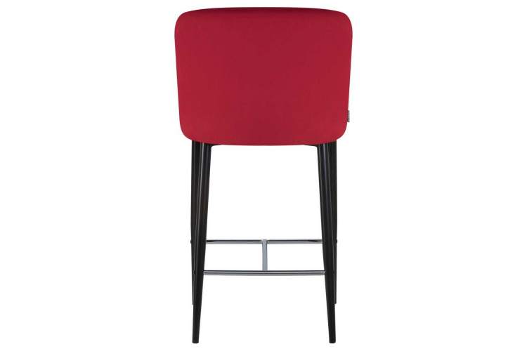 Стул полубарный DOBRIN CHRISTIAN'65, черные ножки, бордовый велюр (V108-85)-4