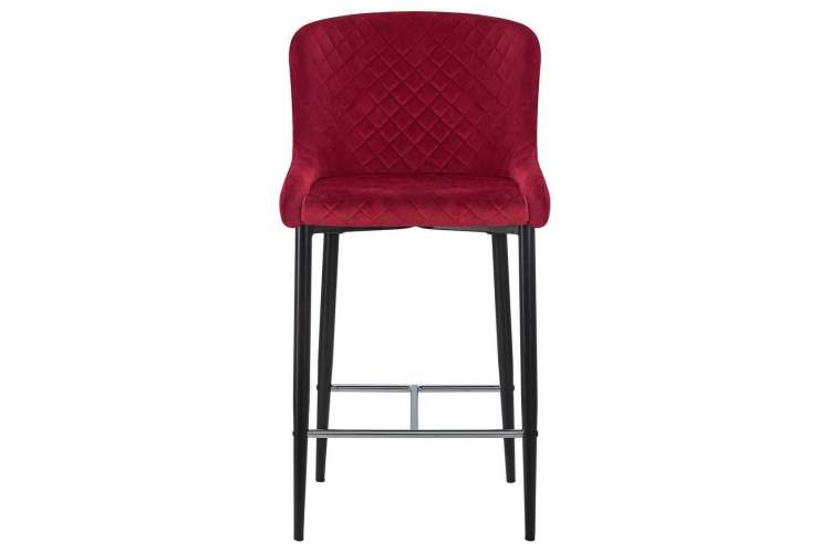 Стул полубарный DOBRIN CHRISTIAN'65, черные ножки, бордовый велюр (V108-85)-5