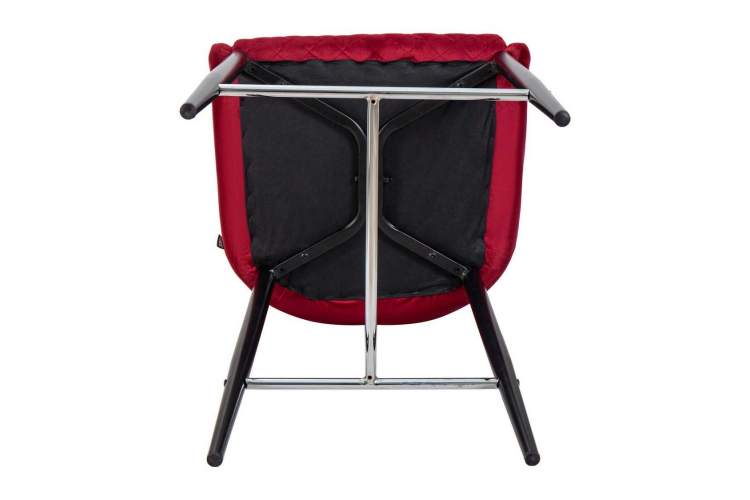 Стул полубарный DOBRIN CHRISTIAN'65, черные ножки, бордовый велюр (V108-85)-10