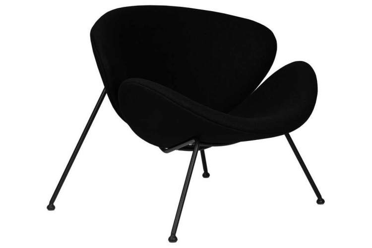 Кресло дизайнерское DOBRIN EMILY, черный ткань AF9, черное основание-1