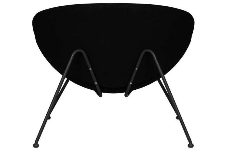 Кресло дизайнерское DOBRIN EMILY, черный ткань AF9, черное основание-4