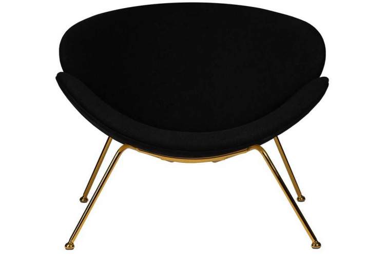 Кресло дизайнерское DOBRIN EMILY, черный ткань AF9, золотое основание-5