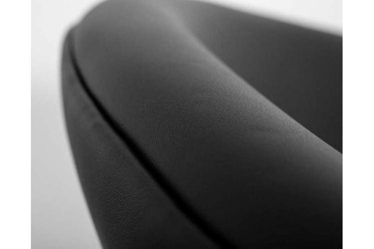 Кресло дизайнерское DOBRIN EMILY, черный винил YP16, золотое основания-6