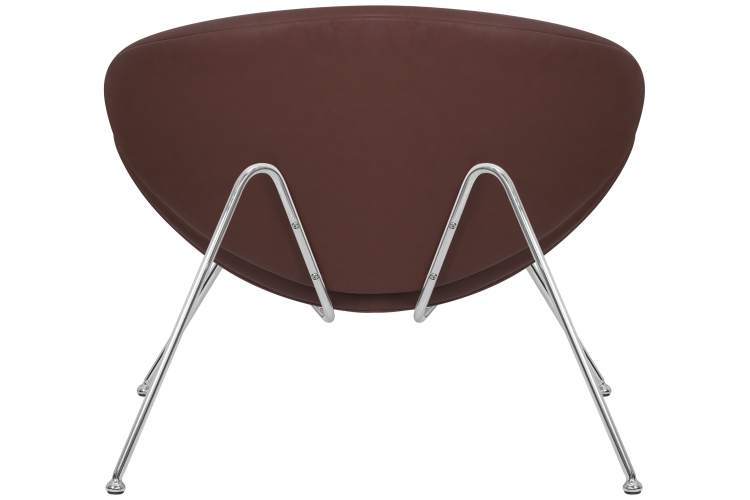 Набор 2 шт Кресло дизайнерское DOBRIN EMILY, коричневый винил YP5, хромированная сталь-5