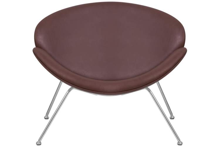 Набор 2 шт Кресло дизайнерское DOBRIN EMILY, коричневый винил YP5, хромированная сталь-6