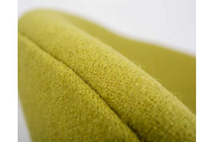 Кресло дизайнерское DOBRIN EMILY, светло-зеленая ткань AF3, хромированная сталь-9