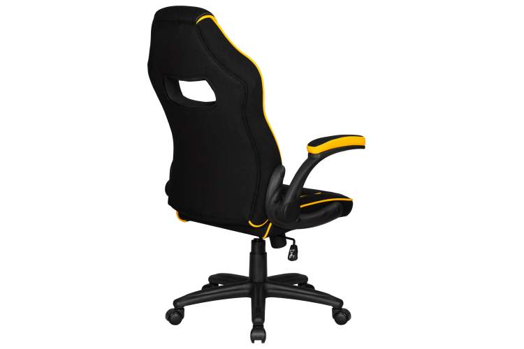 Кресло игровое DOBRIN RICK, черно-желтая ткань-3