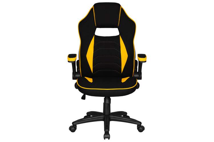 Кресло игровое DOBRIN RICK, черно-желтая ткань-5