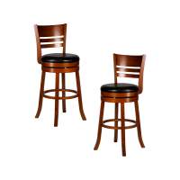 Набор 2 шт Вращающийся полубарный стул DOBRIN WILLIAM COUNTER, шоколад, черный