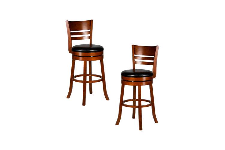 Набор 2 шт Вращающийся полубарный стул DOBRIN WILLIAM COUNTER, шоколад, черный