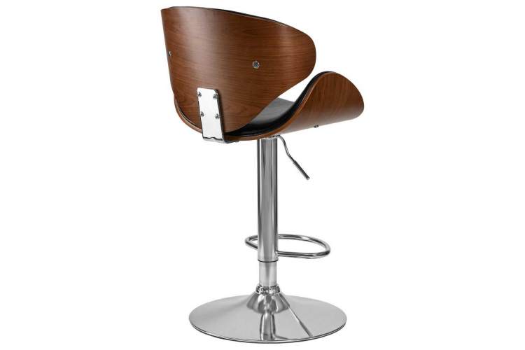 Стул барный DOBRIN KARTER, коричневое дерево, чёрный-3