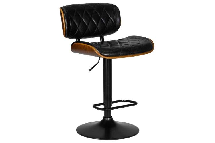 Стул барный DOBRIN MORGAN, цвет черный глянец PU ABD 002