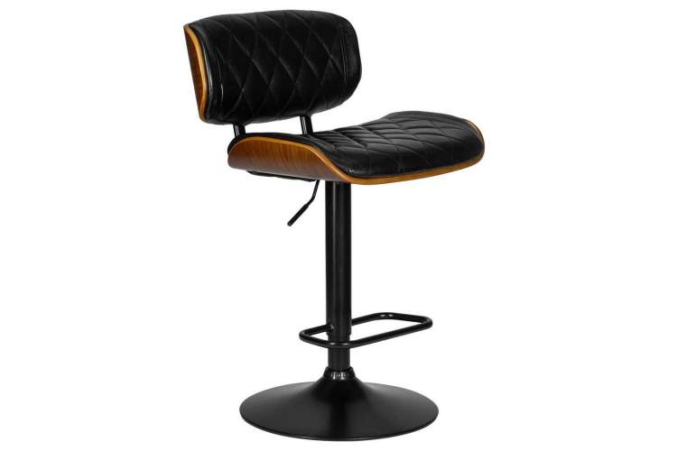 Стул барный DOBRIN MORGAN, цвет черный глянец PU ABD 002-1