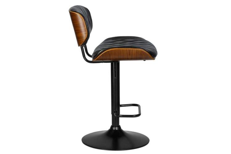 Стул барный DOBRIN MORGAN, цвет черный глянец PU ABD 002-2