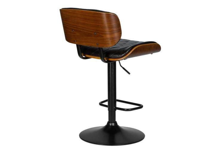 Стул барный DOBRIN MORGAN, цвет черный глянец PU ABD 002-3