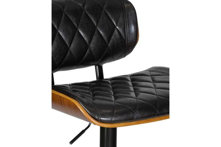 Стул барный DOBRIN MORGAN, цвет черный глянец PU ABD 002-6