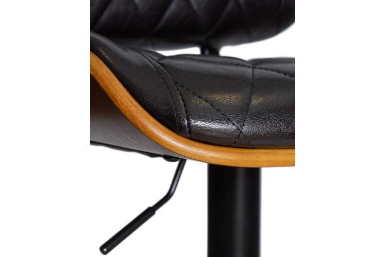 Стул барный DOBRIN MORGAN, цвет черный глянец PU ABD 002-7