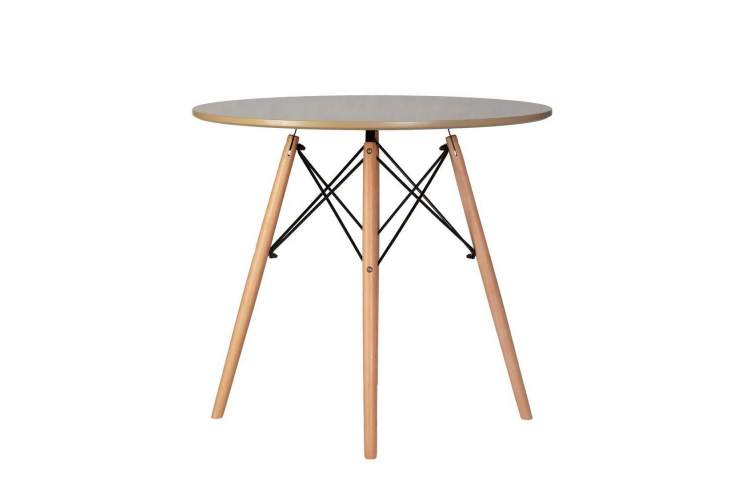 Стол обеденный DOBRIN CHELSEA`80, ножки светлый бук, столешница бежевая-1