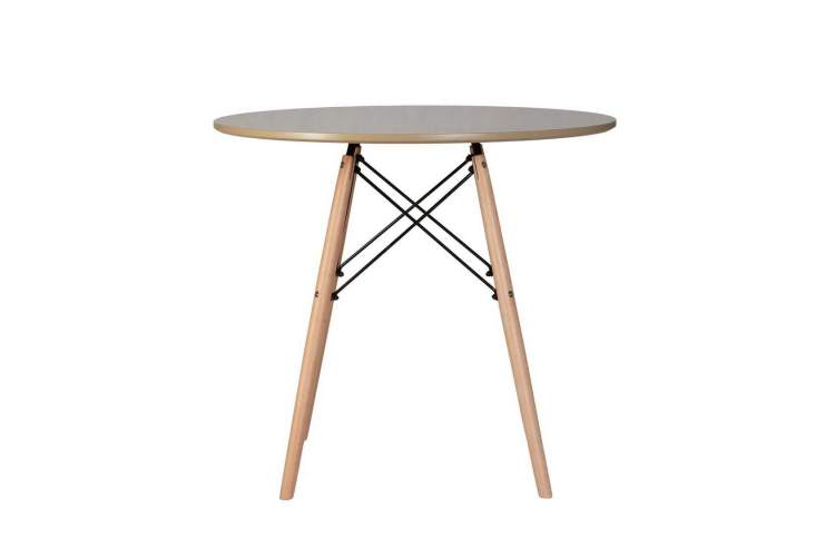 Стол обеденный DOBRIN CHELSEA`80, ножки светлый бук, столешница бежевая-2