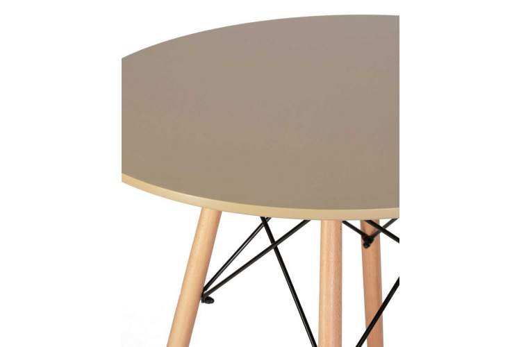 Стол обеденный DOBRIN CHELSEA`80, ножки светлый бук, столешница бежевая-4