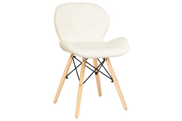 Стул обеденный DOBRIN BUTTERFLY, ножки светлый бук, цвет сиденья кремовый