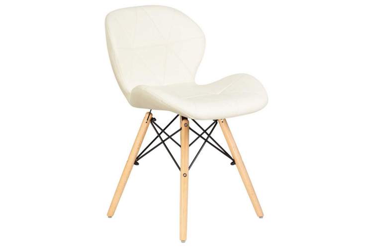 Стул обеденный DOBRIN BUTTERFLY, ножки светлый бук, цвет сиденья кремовый-1