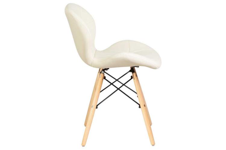 Стул обеденный DOBRIN BUTTERFLY, ножки светлый бук, цвет сиденья кремовый-2