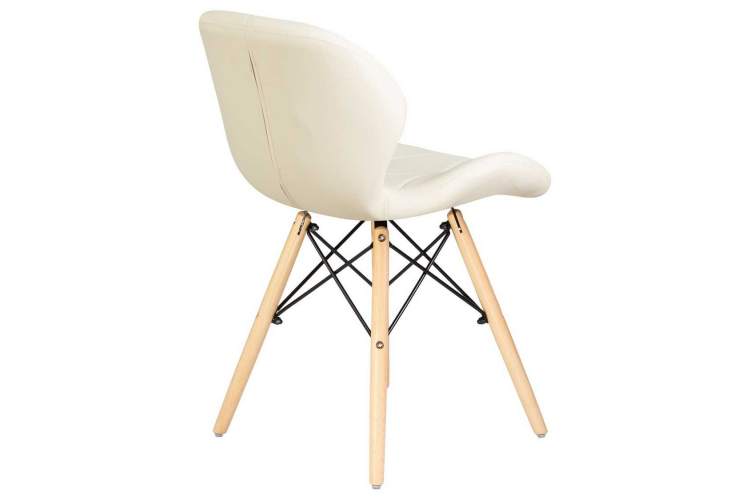 Стул обеденный DOBRIN BUTTERFLY, ножки светлый бук, цвет сиденья кремовый-3
