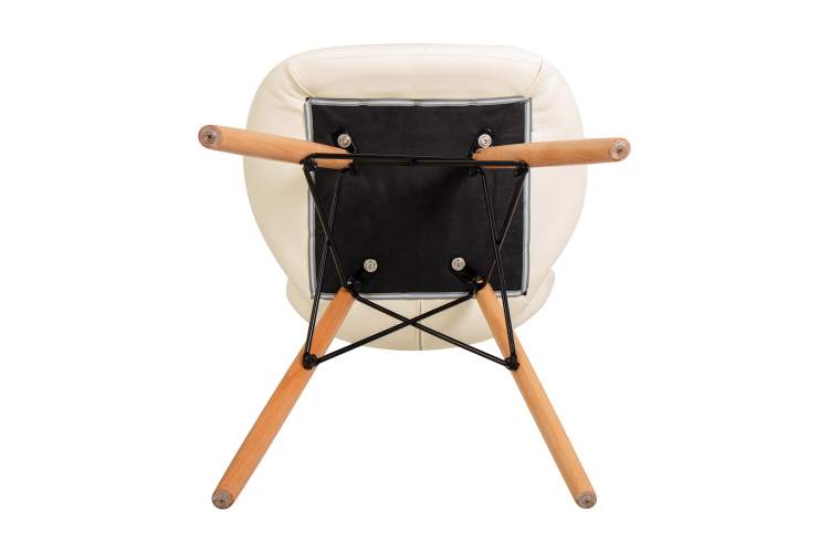 Набор 4 шт Стул обеденный DOBRIN BUTTERFLY, ножки светлый бук, цвет сиденья кремовый-8