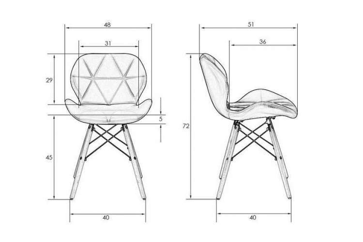Стул обеденный DOBRIN BUTTERFLY, ножки светлый бук, цвет сиденья кремовый-10