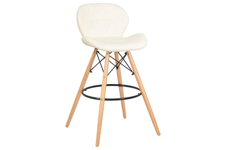 Набор 2 шт Стул барный DOBRIN BUTTERFLY BAR, ножки светлый бук, цвет кремовый-7