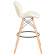 Набор 2 шт Стул барный DOBRIN BUTTERFLY BAR, ножки светлый бук, цвет кремовый