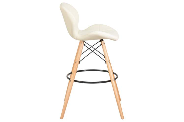 Набор 2 шт Стул барный DOBRIN BUTTERFLY BAR, ножки светлый бук, цвет кремовый-2