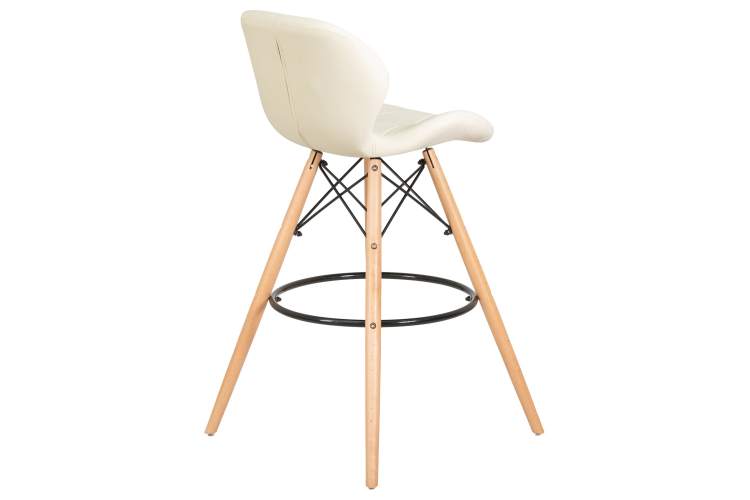 Набор 2 шт Стул барный DOBRIN BUTTERFLY BAR, ножки светлый бук, цвет кремовый-3