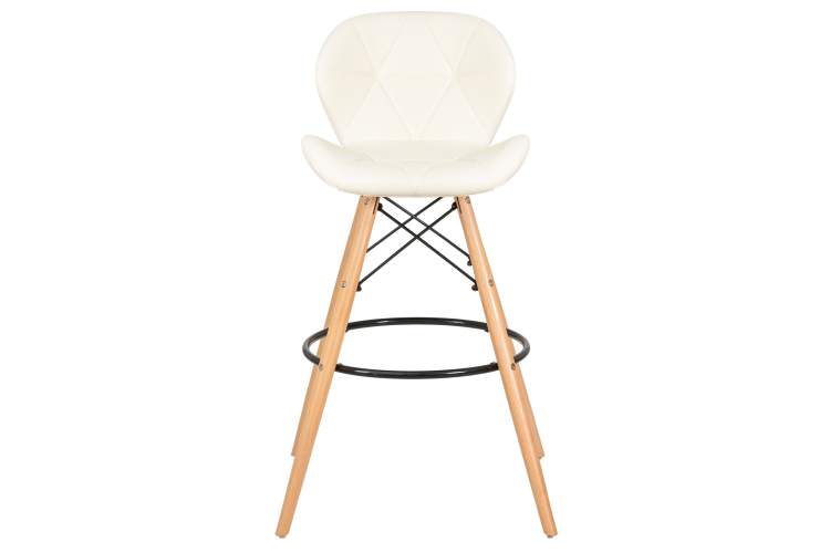 Набор 2 шт Стул барный DOBRIN BUTTERFLY BAR, ножки светлый бук, цвет кремовый-5