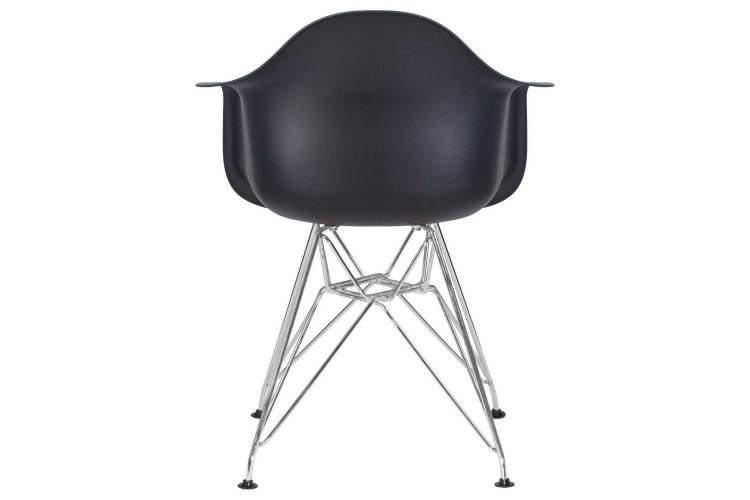 Стул обеденный DOBRIN DAW CHROME, ножки хром, цвет сиденья чёрный-4