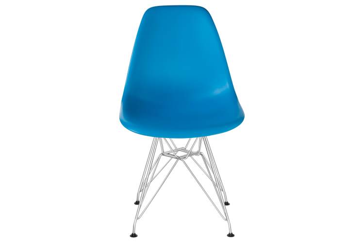 Набор 4 шт Стул обеденный DOBRIN DSR, ножки хром, цвет голубой (BE-02)-6