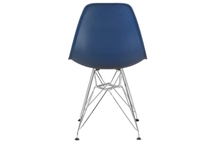 Набор 4 шт Стул обеденный DOBRIN DSR, ножки хром, цвет тёмно-синий (BE-12)-5