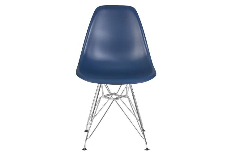 Набор 4 шт Стул обеденный DOBRIN DSR, ножки хром, цвет тёмно-синий (BE-12)-6