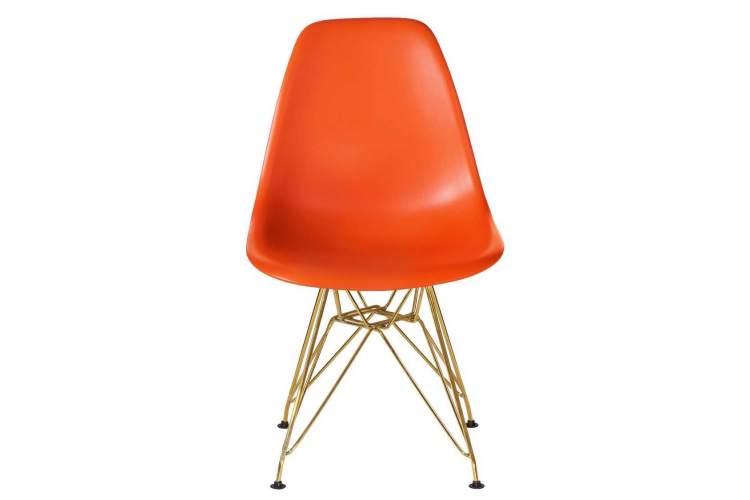 Стул обеденный DOBRIN DSR, ножки золотые, цвет оранжевый (O-02)-5